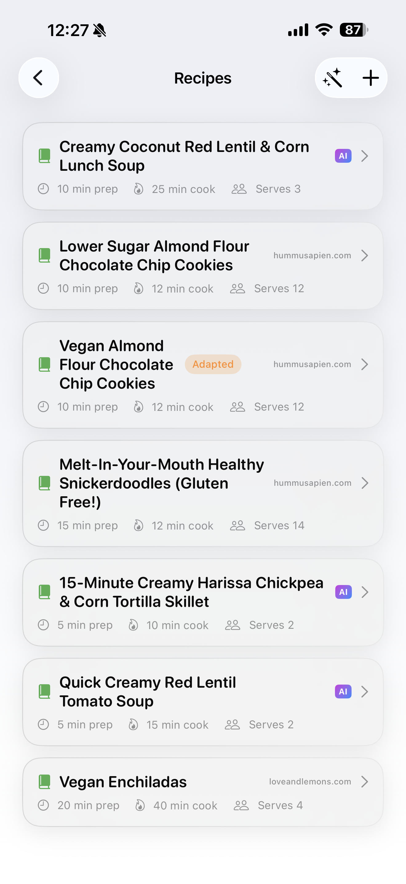 MagicList+ Recipes